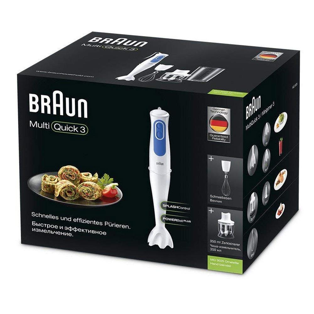 Braun Multiquick 3 700W Hand Blender White & Blue MQ3025WH Heavins.ie