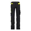 DASSY Canton Women Work trousers with stretch and knee pockets Black/Fluo yellow