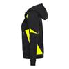 DASSY Santos Women Hooded Sweatshirt Black/Fluo yellow