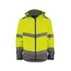 DASSYÂ® MALAGA HIGH VISIBILITY SOFTSHELL JACKET - Fluo Yellow / Cement Grey