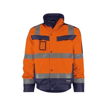 DASSYÂ® LIMA HIGH VISIBILITY WINTER JACKET - Fluo Orange / Navy