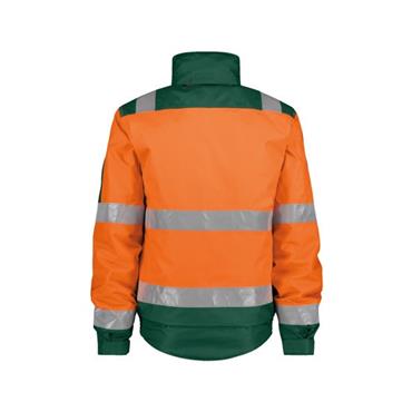 DASSYÂ® LIMA HIGH VISIBILITY WINTER JACKET - Fluo Orange / Bottle Green
