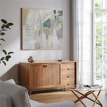 HALBERT 122X122X4CM BLUE/NATURAL