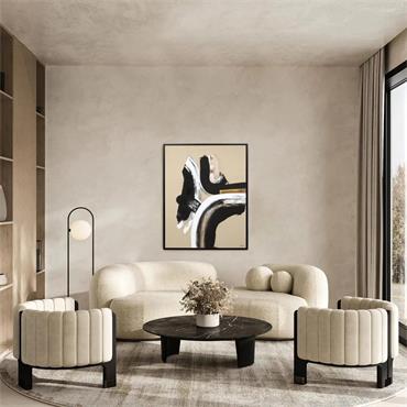 BRENT 102X127X4CM BLACK/GOLD