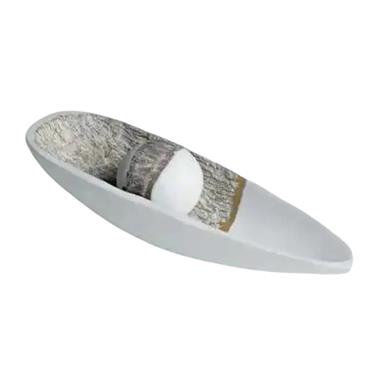 FELTON ORB 11.5X10.3X10.3CM WHITE