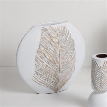 MIU WIDE VASE 30X12X27CM WHITE/NATURAL