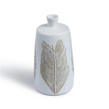 MIU NARROW VASE 16X16X30CM WHITE/NATURAL