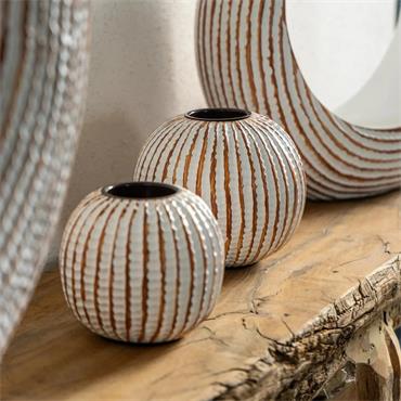 MATISSE ROUND CANDLE LARGE 12.5X12.5X10.5CM CREAM