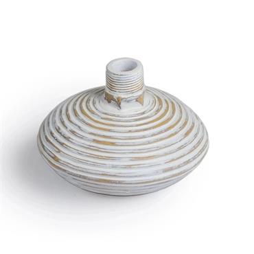 HAVEN OVAL VASE 11.5X11.5X8.3CM NATURAL