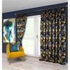TASMIN 90X90" BLUE/OCHRE P/ PLEAT