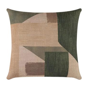 GEO BLOCK 45X45CM NATURAL/GREEN
