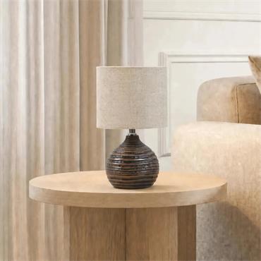 VALLI ROUND TABLE LAMP 18X18X28CM BROWN