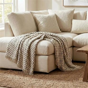 ELIO THROW 136X200CM BLACK/CREAM