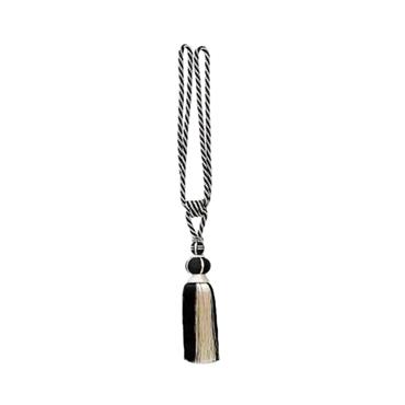 MADISON TIE BACK BLACK /IVORY