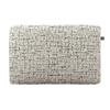 OTTOMAN SQUARE COCO CREAM / BLACK