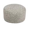 OTTOMAN SQUARE COCO CREAM / BLACK