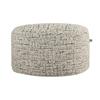 OTTOMAN SQUARE COCO CREAM / BLACK