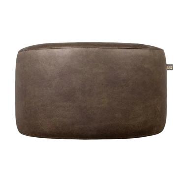 OTTOMAN ROUND NANOUK DARK BROWN