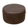 OTTOMAN ROUND NANOUK DARK BROWN