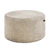OTTOMAN ROUND ROWAN CREAM/GOLD