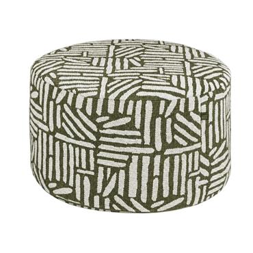 OTTOMAN ROUND OLSEN GREEN