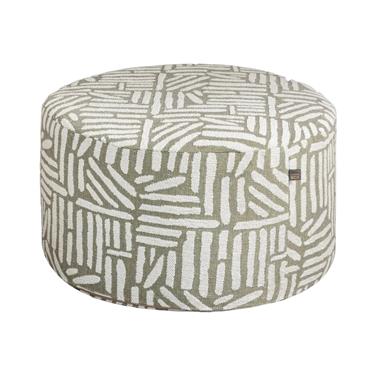 OTTOMAN ROUND OLSEN GREEN