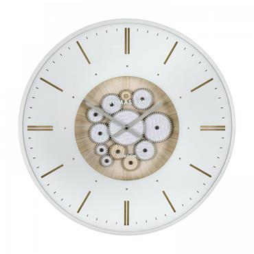 21" Clocksmith Wall Clock Cog Ivory