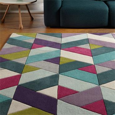 Funk 02 Chevron Blue Green 120x170cm