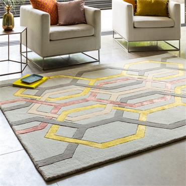 Matrix 120x170cm 67 Hexagon Silver