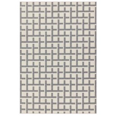 Antibes 120x170cm AN03 White/Grey Grid