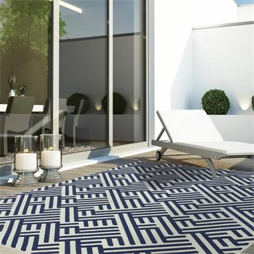 Antibes 200x290cm AN04 Blue/White Linear