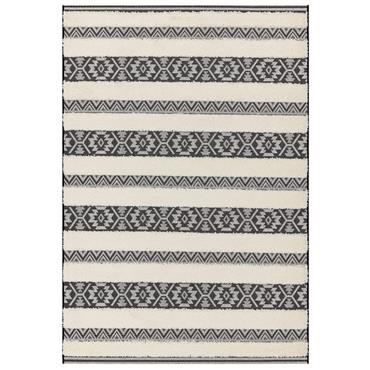 Monty 160x230cm MN03 Black/Cream Stripe