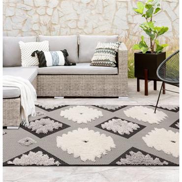 Monty 200x290cm MN01 Black/Cream Tribal