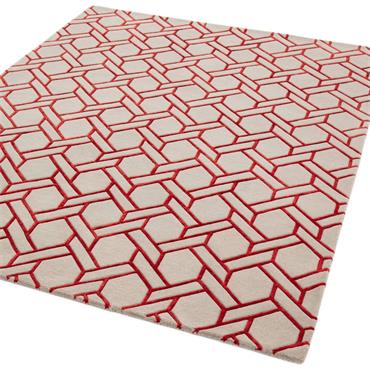 Nexus 160x230cm Fine Lines Silver/Red