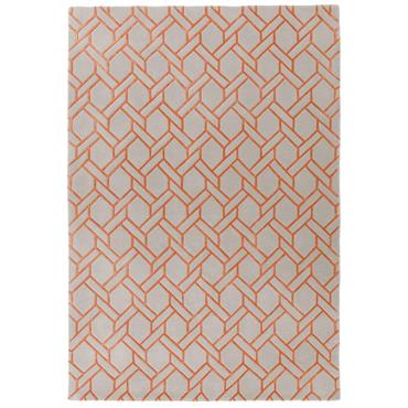 Nexus 200x290cm Fine Lines Silver/Orange