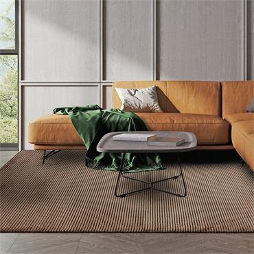 Kuza 120x170cm Plain Stripe Terracotta