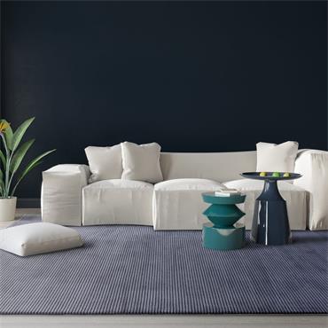 Kuza 160x230cm Plain Stripe Navy