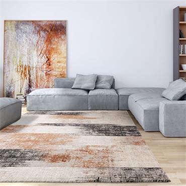 Kuza 200x290cm Lines Terracotta