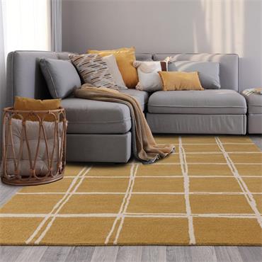 Albany 120x170cm Grid Gold