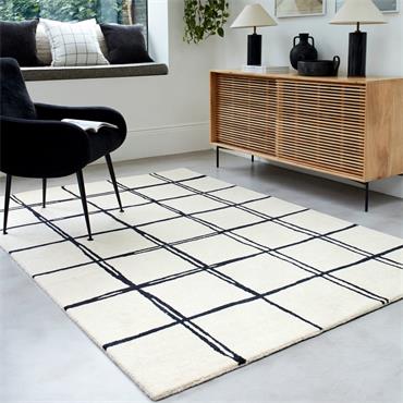 Albany 200x290cm Grid Monochrome