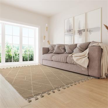 Nepal 120x170cm Sand/Cream Linear Rug