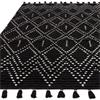 Nepal 160x230cm Black/Cream Diamond Rug