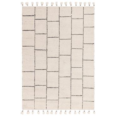 Nepal 160x230cm Cream/Black Tile Rug