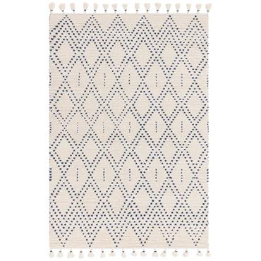 Nepal 200x290cm Cream/Blue Diamond Rug