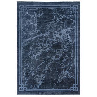 Zehraya 200x290cm ZE02 Ink Blue Border