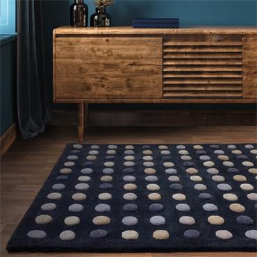 Dotty Rug 120x170cm Navy