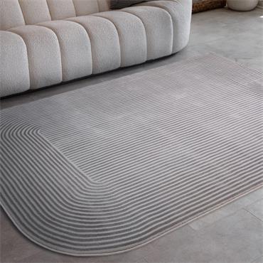 Kuza 120x170cm Shape Silver / Grey