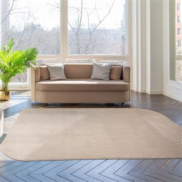 Kuza 160x230cm Shape Gold / Cream