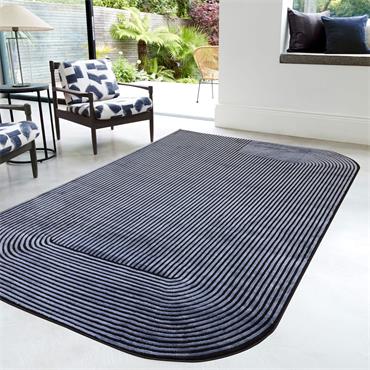 Kuza 160x230cm Shape Black / Navy