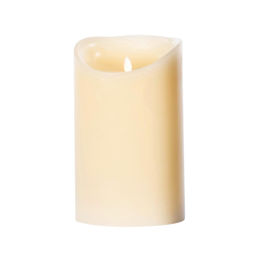 FLICKER LED CANDLE W/5HR TIMER IVORY 25CM Castle Davitt Furniture Ireland
